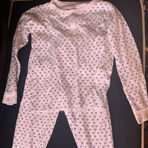 Size 12 kids roller rabbit, blue heart pajamas barely worn.